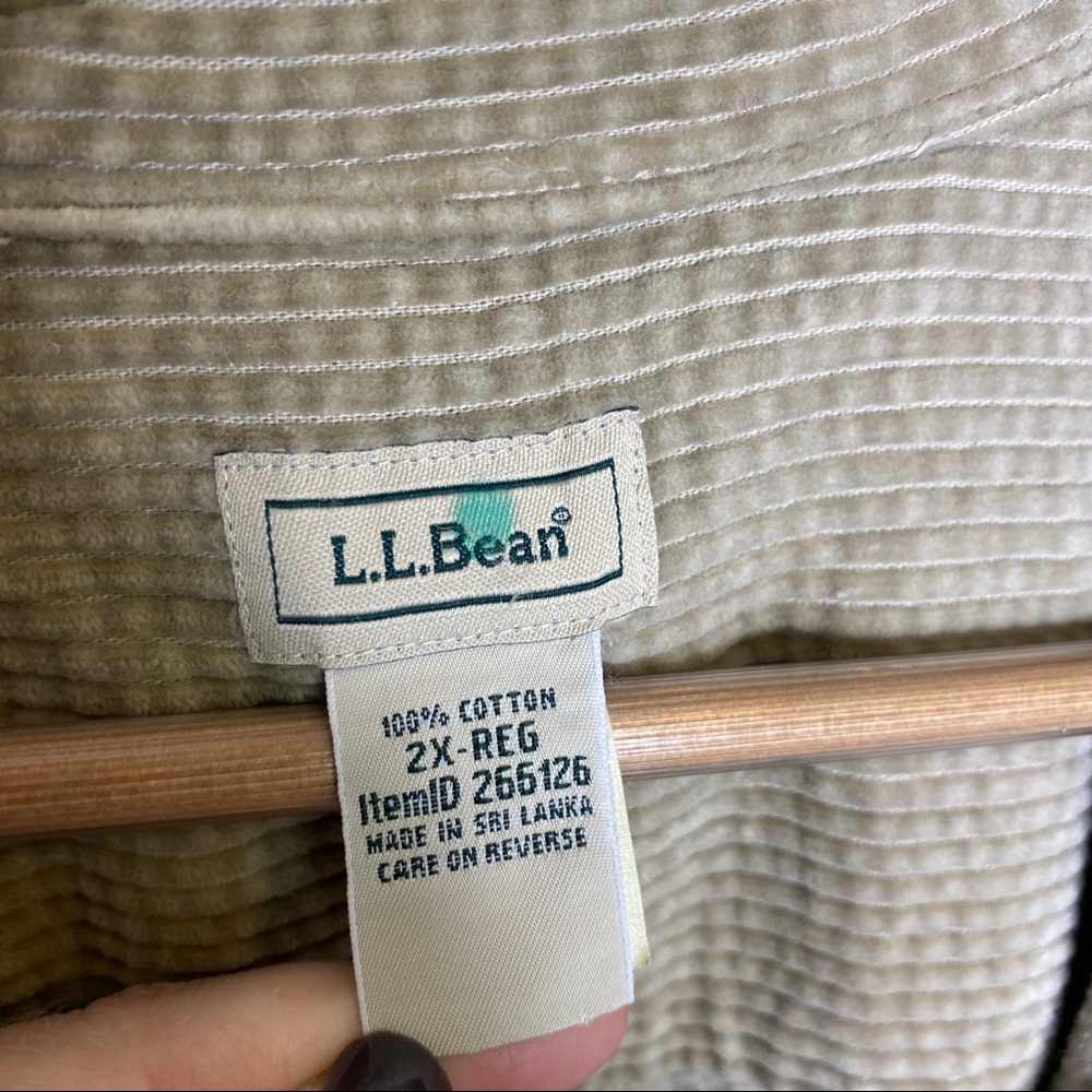 Vintage LL Bean beige button down size XL - Picture 3 of 4